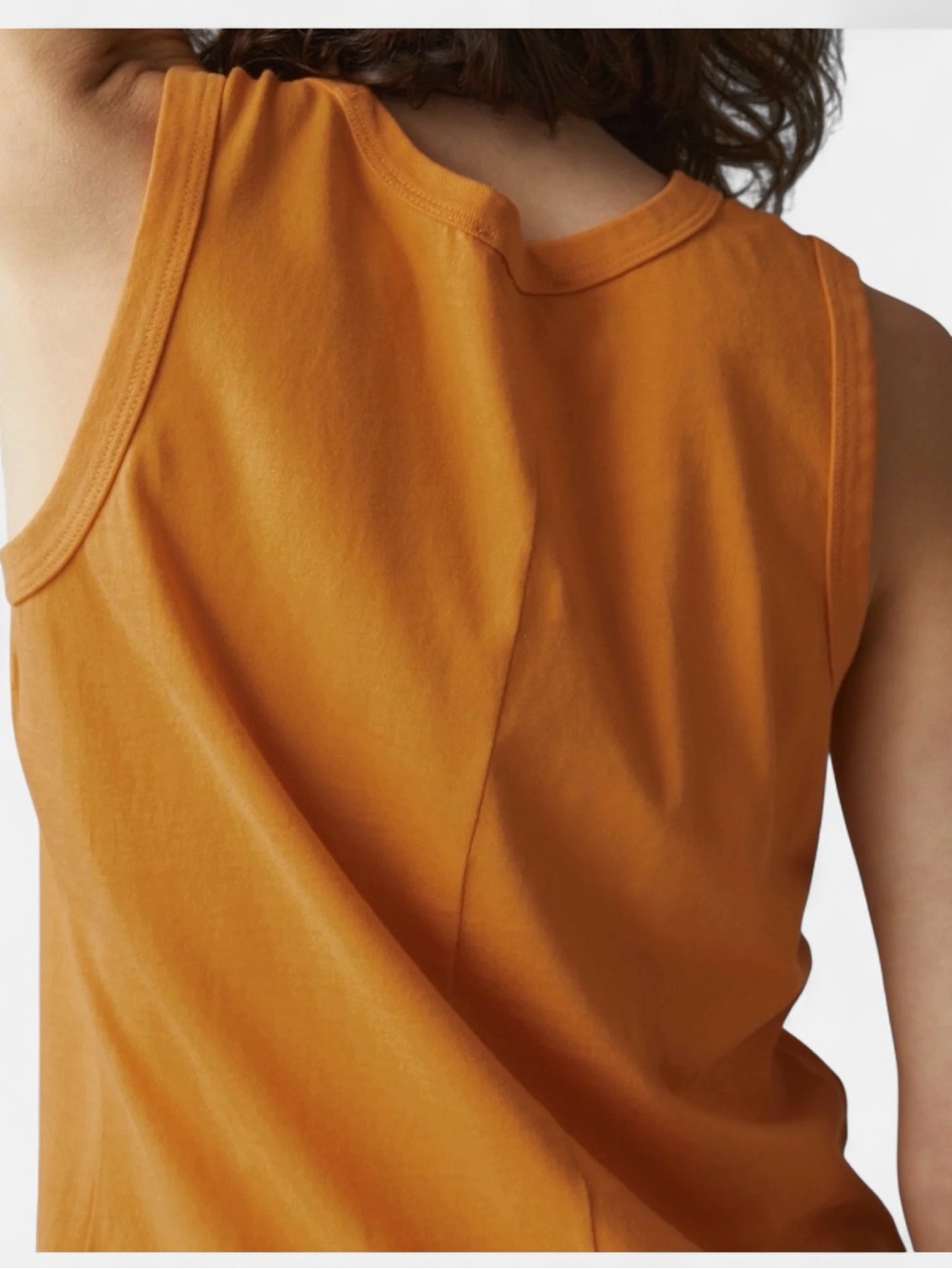 American Giant Women’s Small  Orange Tank Dress Cotton Light Layer-able
